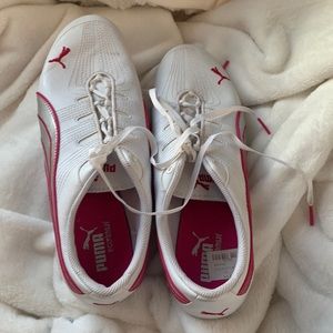 White/Pink/Silver Puma size 10